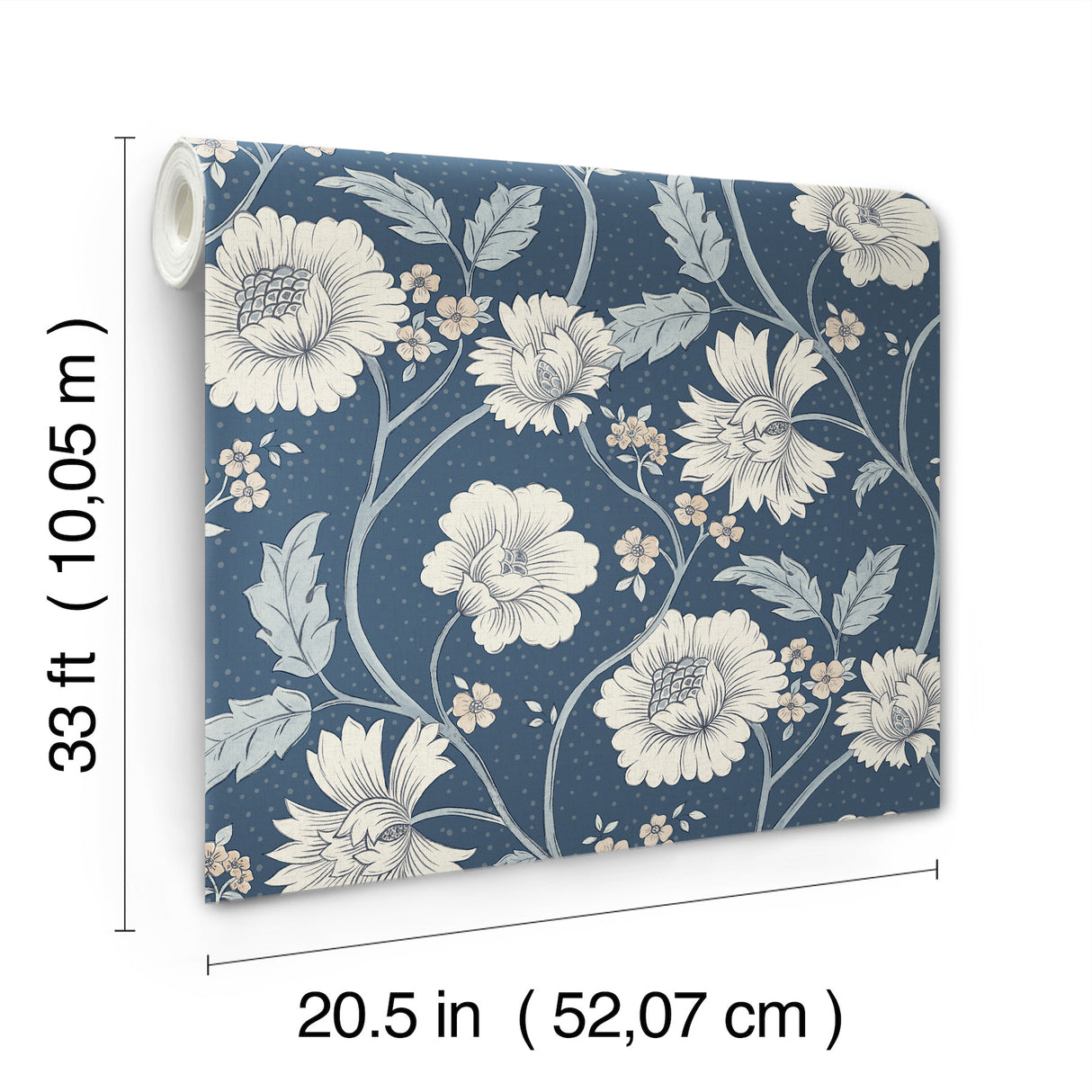 Chesapeake 4199-83710 Hazel Navy Floral Trail Wallpaper