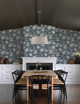 Chesapeake 4199-83710 Hazel Navy Floral Trail Wallpaper