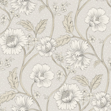 Chesapeake 4199-83711 Hazel Grey Floral Trail Wallpaper