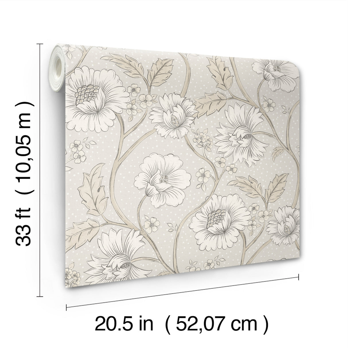 Chesapeake 4199-83711 Hazel Grey Floral Trail Wallpaper