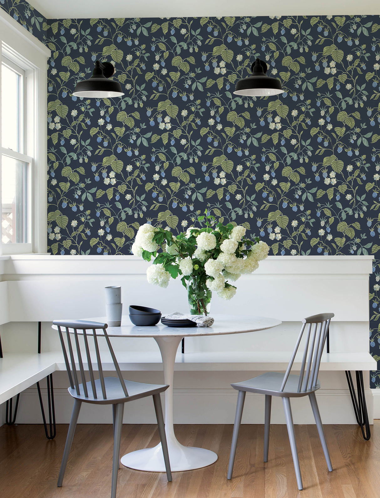 Chesapeake 4199-83714 Mercy Navy Berry Vines Wallpaper