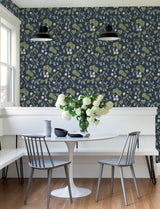 Chesapeake 4199-83714 Mercy Navy Berry Vines Wallpaper