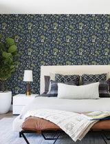 Chesapeake 4199-83714 Mercy Navy Berry Vines Wallpaper
