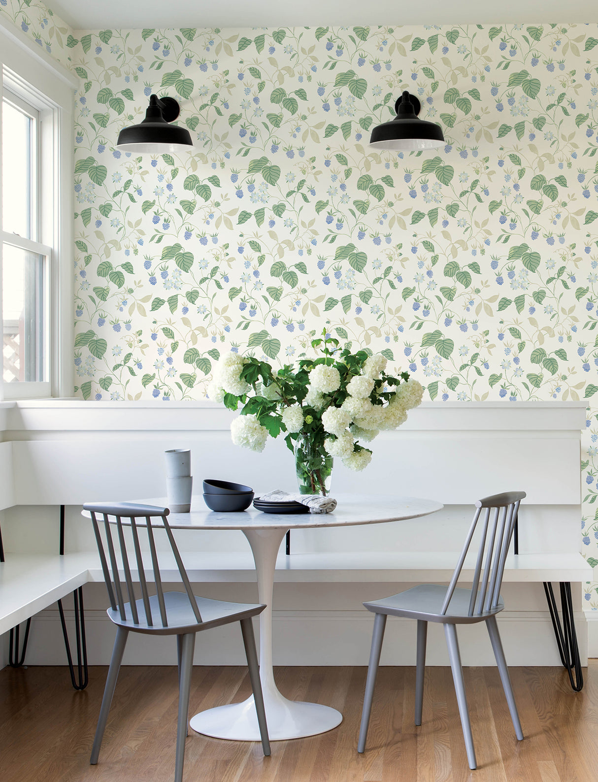 Chesapeake 4199-83715 Mercy White Berry Vines Wallpaper