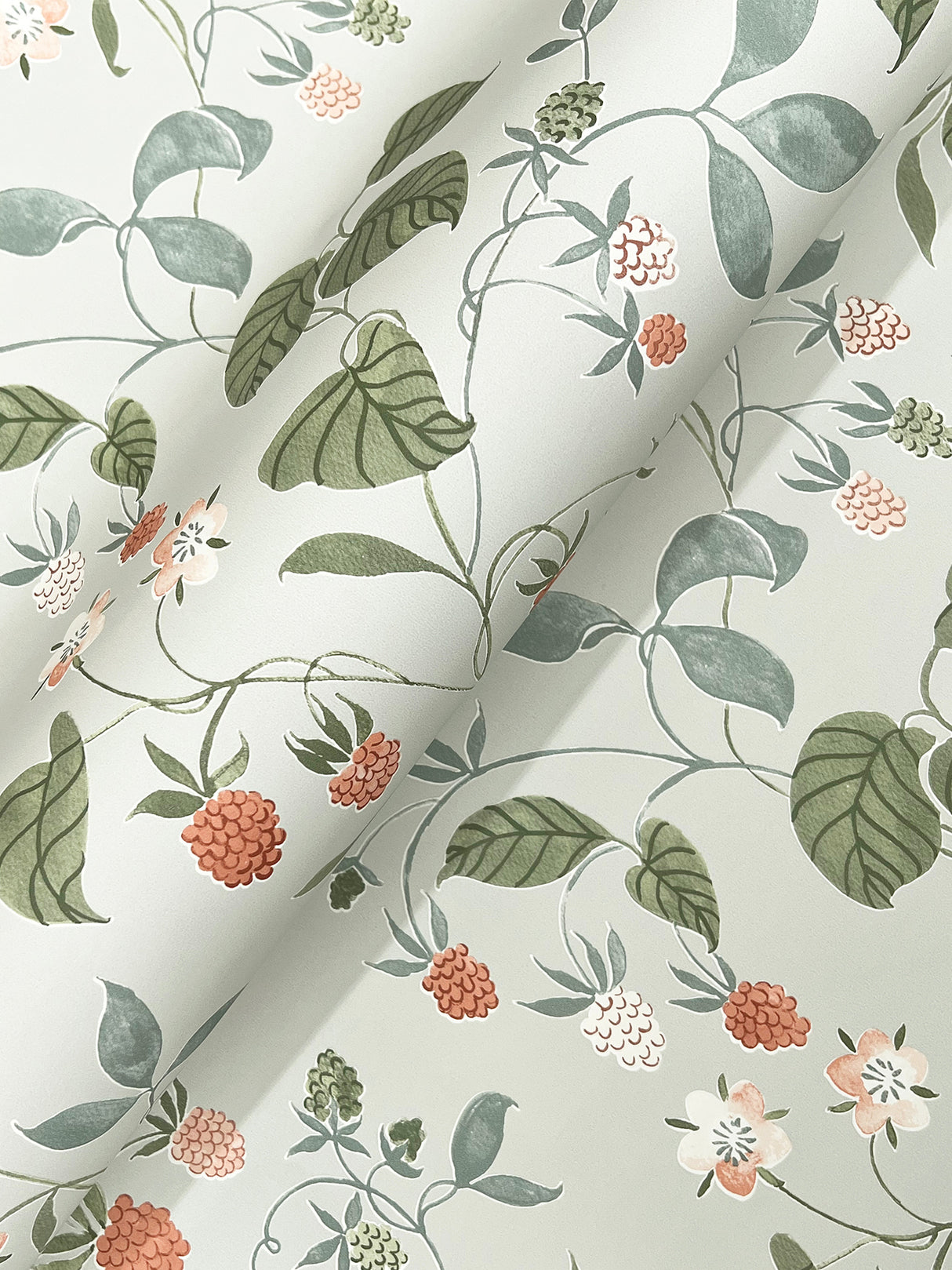 Chesapeake 4199-83716 Mercy Aqua Berry Vines Wallpaper