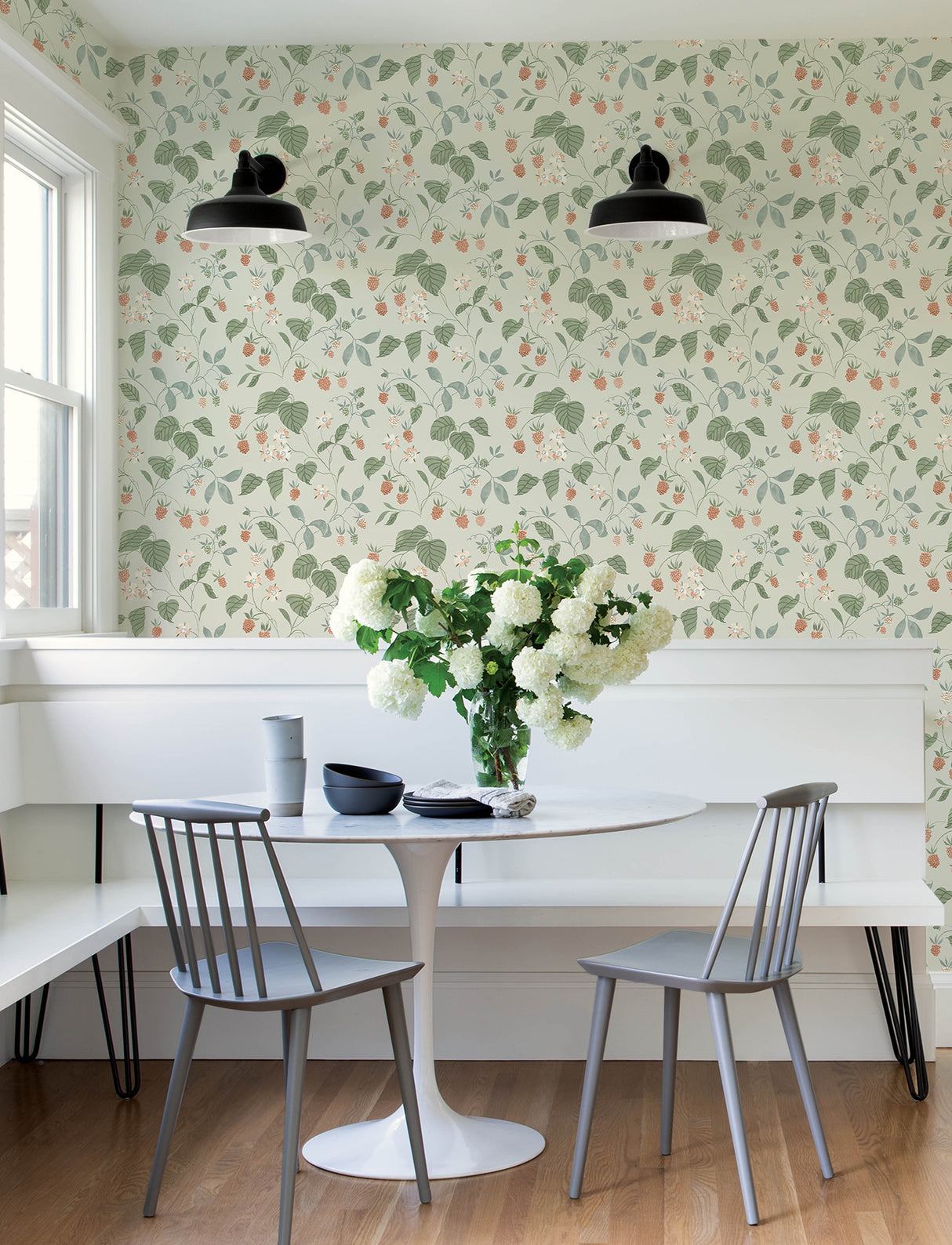 Chesapeake 4199-83716 Mercy Aqua Berry Vines Wallpaper