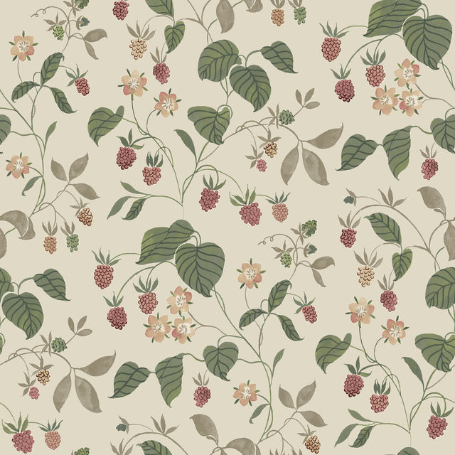 Chesapeake 4199-83717 Mercy Taupe Berry Vines Wallpaper