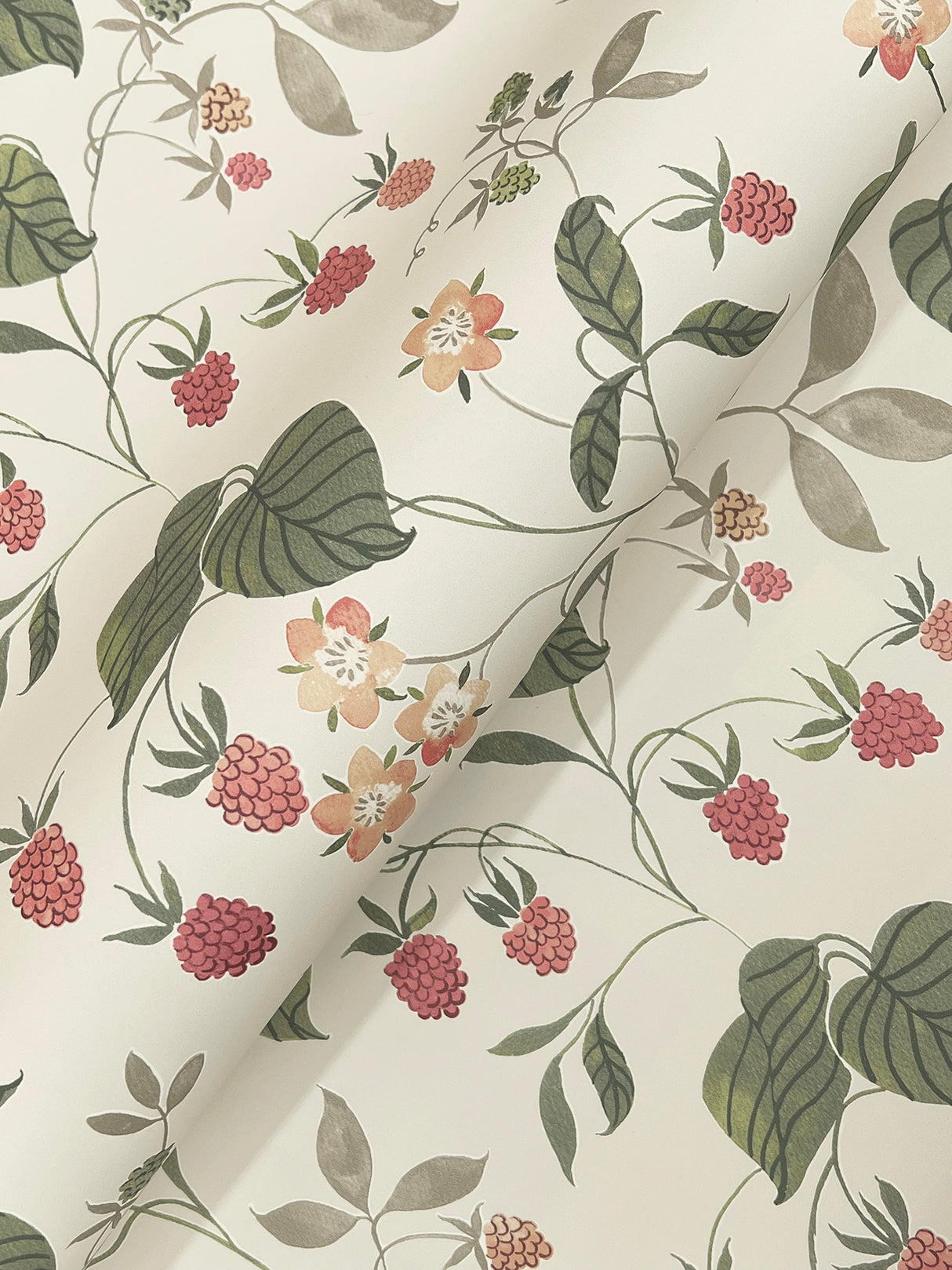 Chesapeake 4199-83717 Mercy Taupe Berry Vines Wallpaper