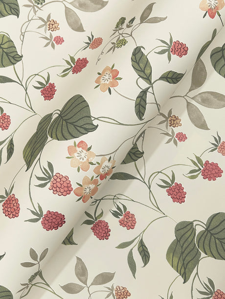 Chesapeake 4199-83717 Mercy Taupe Berry Vines Wallpaper