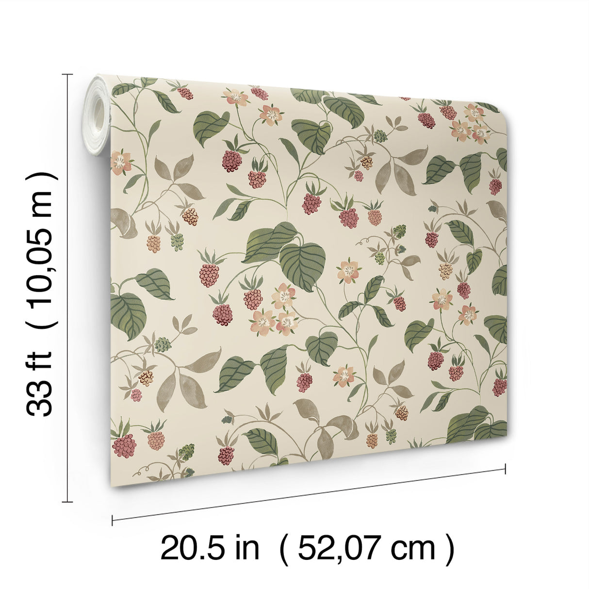 Chesapeake 4199-83717 Mercy Taupe Berry Vines Wallpaper