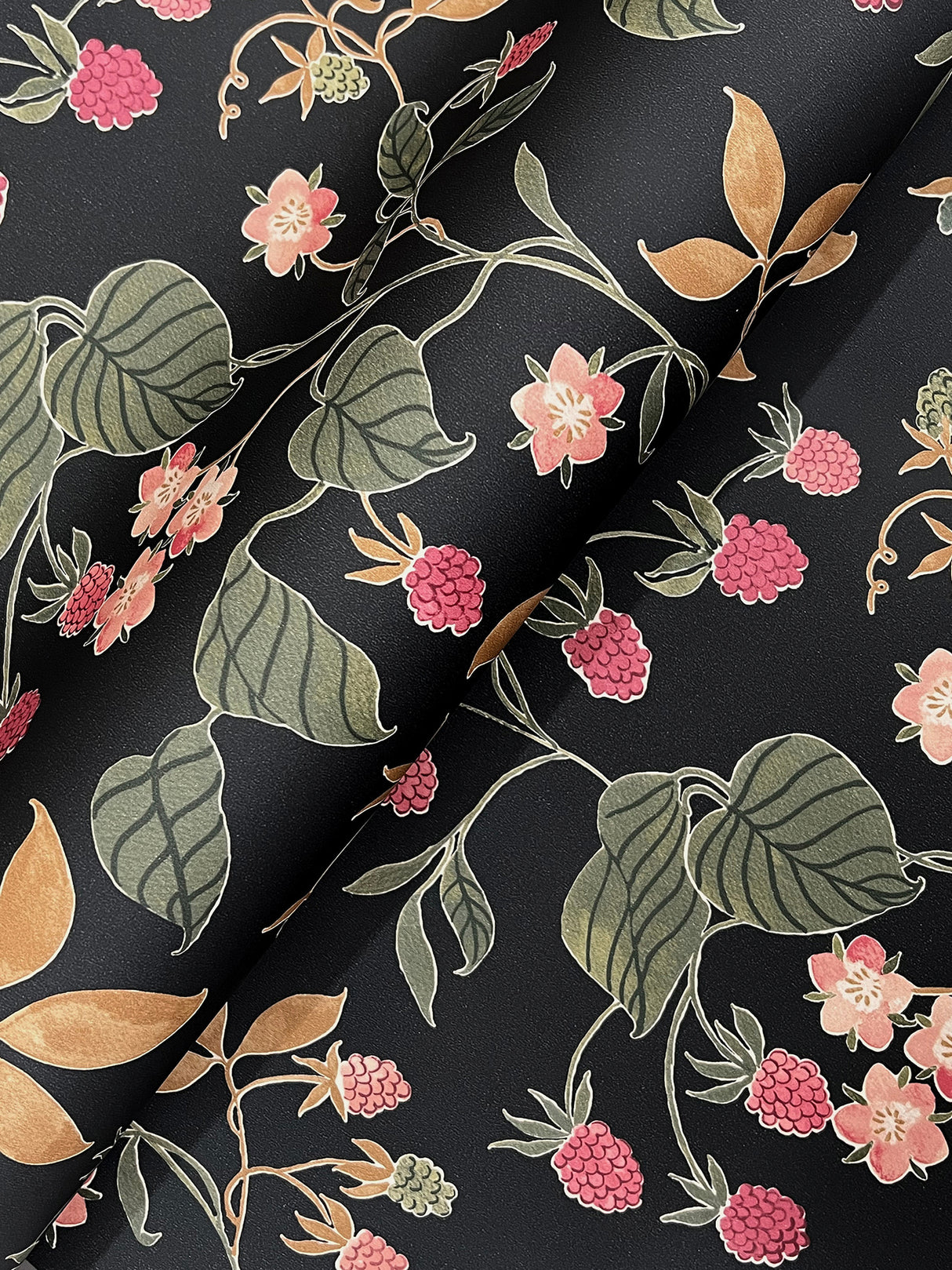 Chesapeake 4199-83718 Mercy Black Berry Vines Wallpaper
