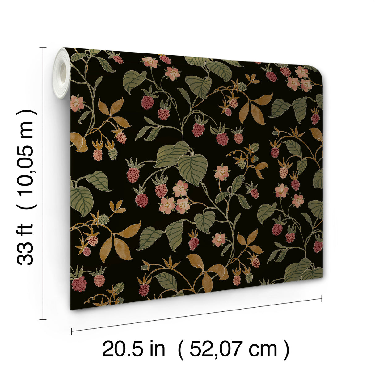 Chesapeake 4199-83718 Mercy Black Berry Vines Wallpaper