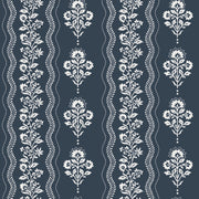 Chesapeake 4199-83721 Lenea Navy Floral Stripe Wallpaper