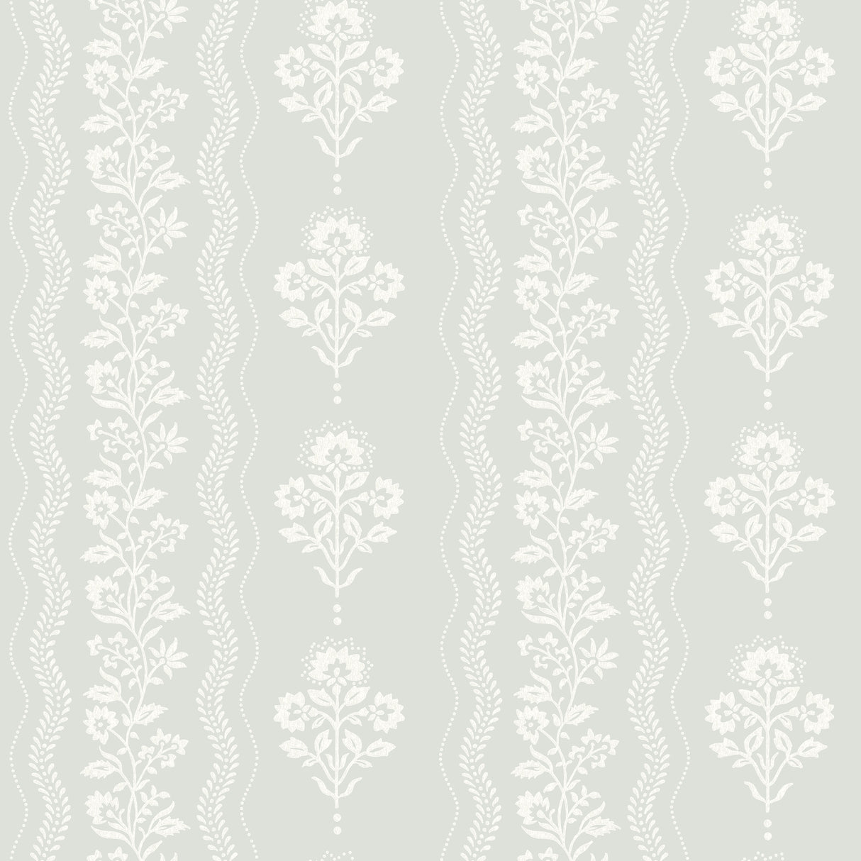 Chesapeake 4199-83722 Lenea Aqua Floral Stripe Wallpaper