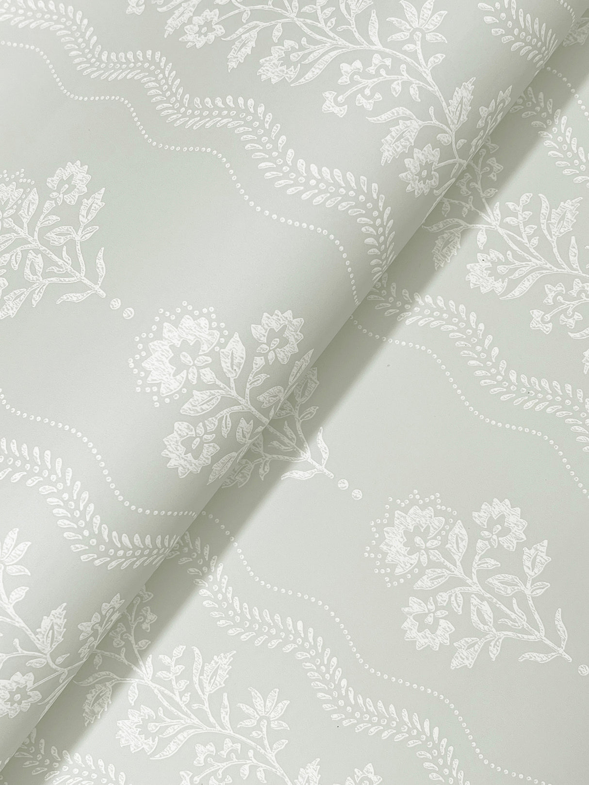 Chesapeake 4199-83722 Lenea Aqua Floral Stripe Wallpaper