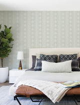 Chesapeake 4199-83722 Lenea Aqua Floral Stripe Wallpaper