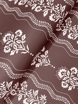 Chesapeake 4199-83723 Lenea Burgundy Floral Stripe Wallpaper