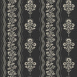 Chesapeake 4199-83724 Lenea Black Floral Stripe Wallpaper