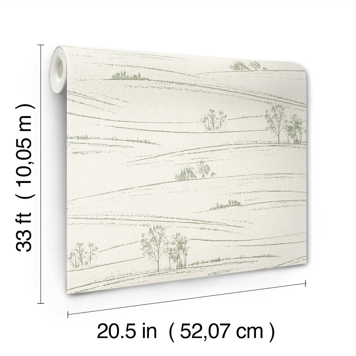 Chesapeake 4199-83727 Isaac Green Rolling Hills Wallpaper