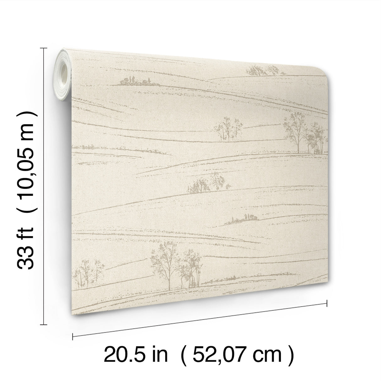 Chesapeake 4199-83729 Isaac Taupe Rolling Hills Wallpaper