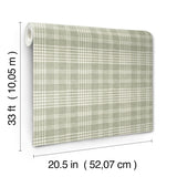 Chesapeake 4199-83732 Perry Green Plaid Wallpaper