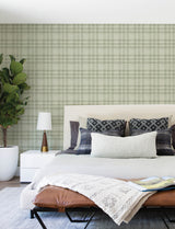 Chesapeake 4199-83732 Perry Green Plaid Wallpaper