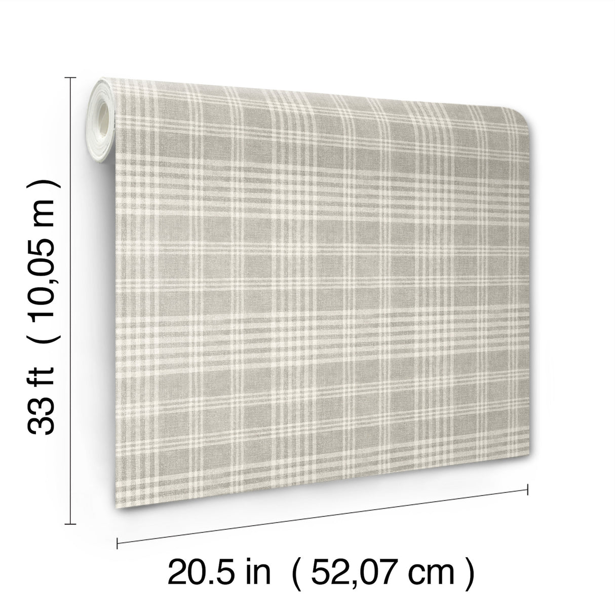 Chesapeake 4199-83733 Perry Grey Plaid Wallpaper