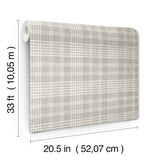 Chesapeake 4199-83733 Perry Grey Plaid Wallpaper