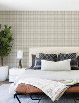 Chesapeake 4199-83733 Perry Grey Plaid Wallpaper