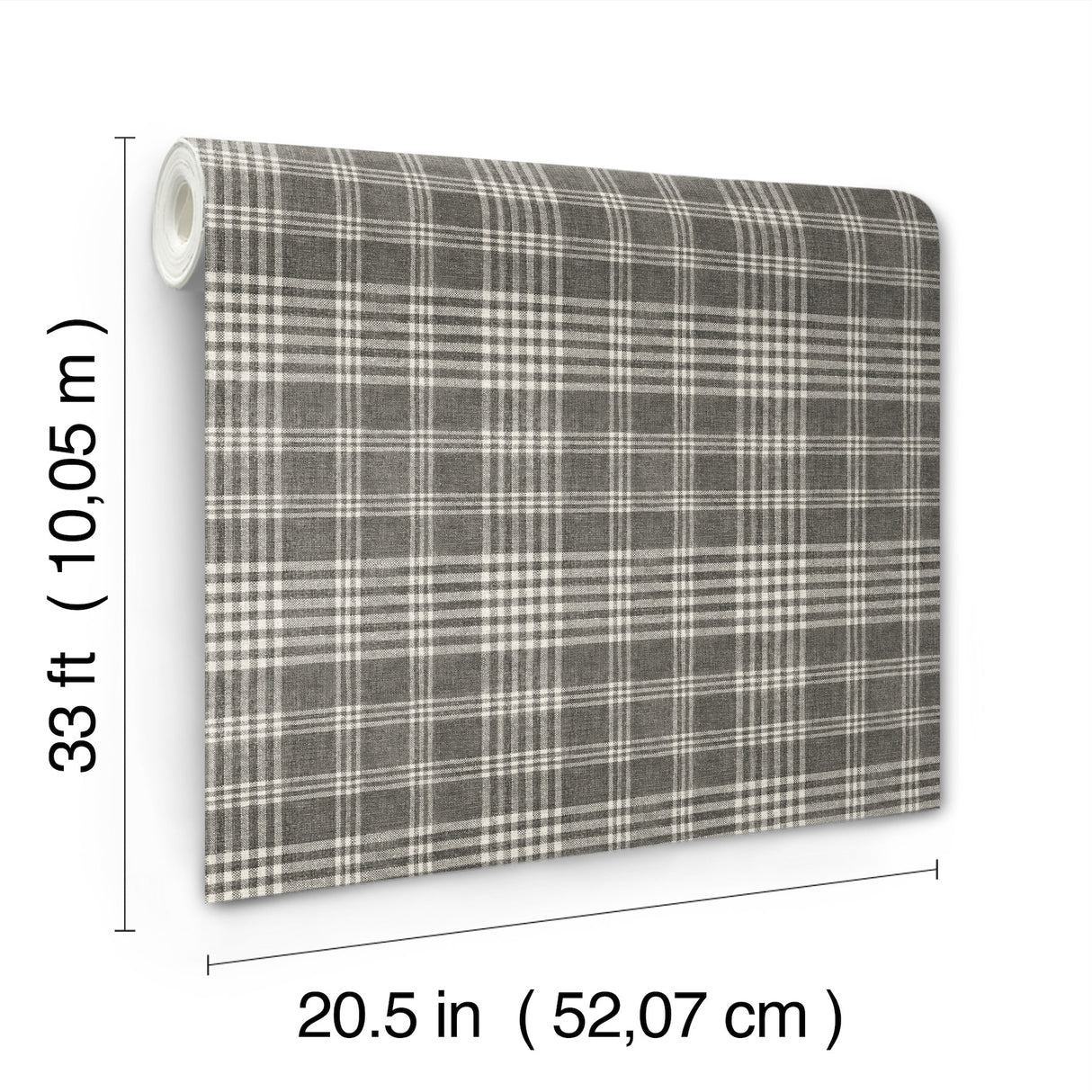 Chesapeake 4199-83734 Perry Black Plaid Wallpaper