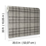 Chesapeake 4199-83734 Perry Black Plaid Wallpaper