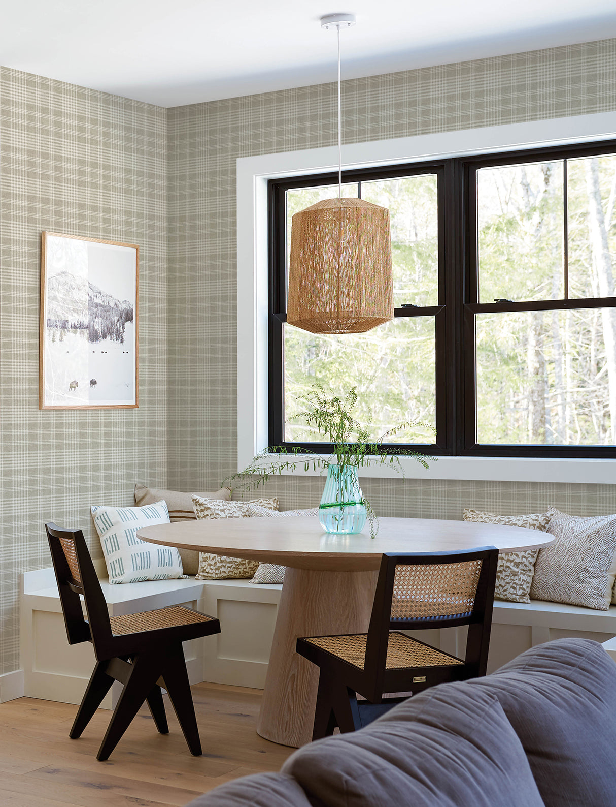 Chesapeake 4199-83735 Perry Taupe Plaid Wallpaper