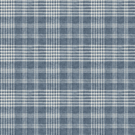 Chesapeake 4199-83736 Perry Dark Blue Plaid Wallpaper