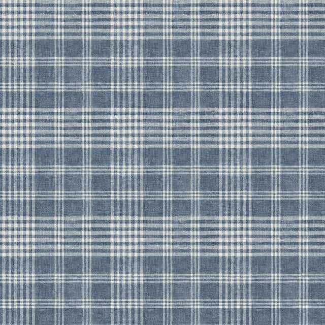 Chesapeake 4199-83736 Perry Dark Blue Plaid Wallpaper