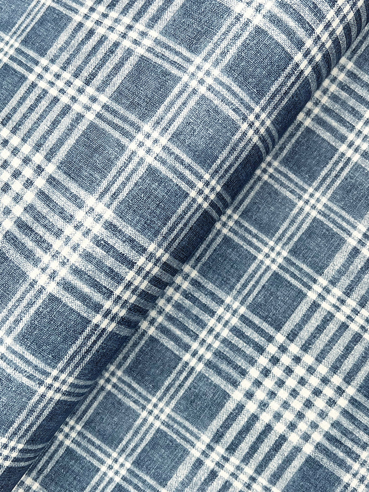 Chesapeake 4199-83736 Perry Dark Blue Plaid Wallpaper