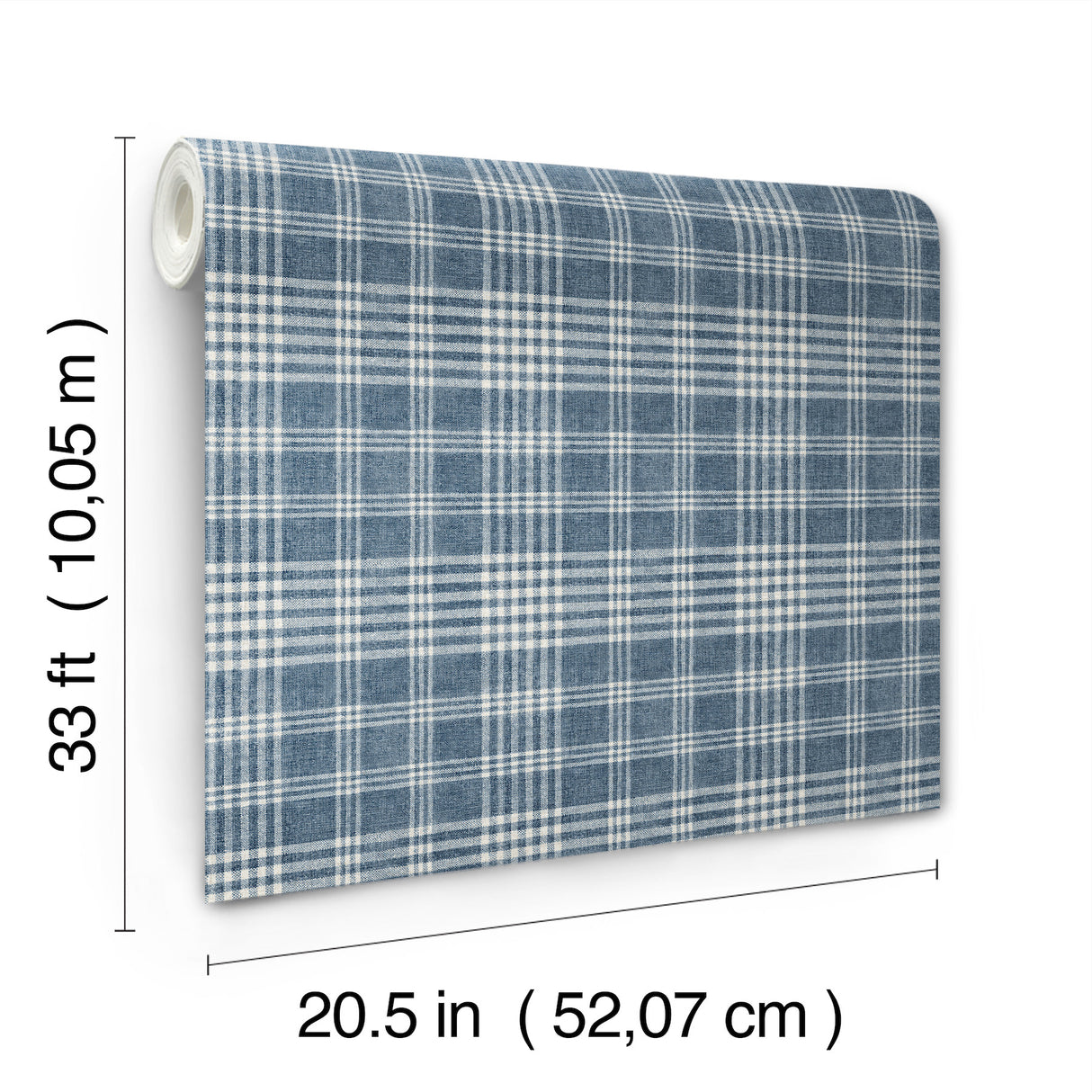 Chesapeake 4199-83736 Perry Dark Blue Plaid Wallpaper