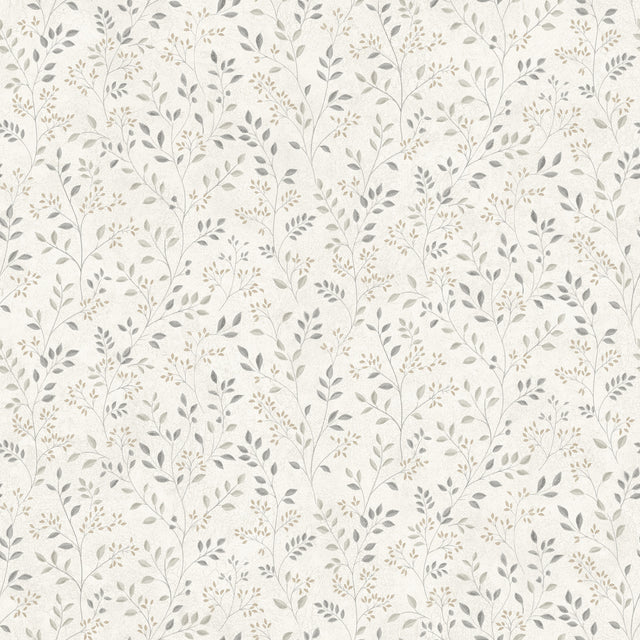 Chesapeake 4199-83739 Galena Grey Botanical Trail Wallpaper