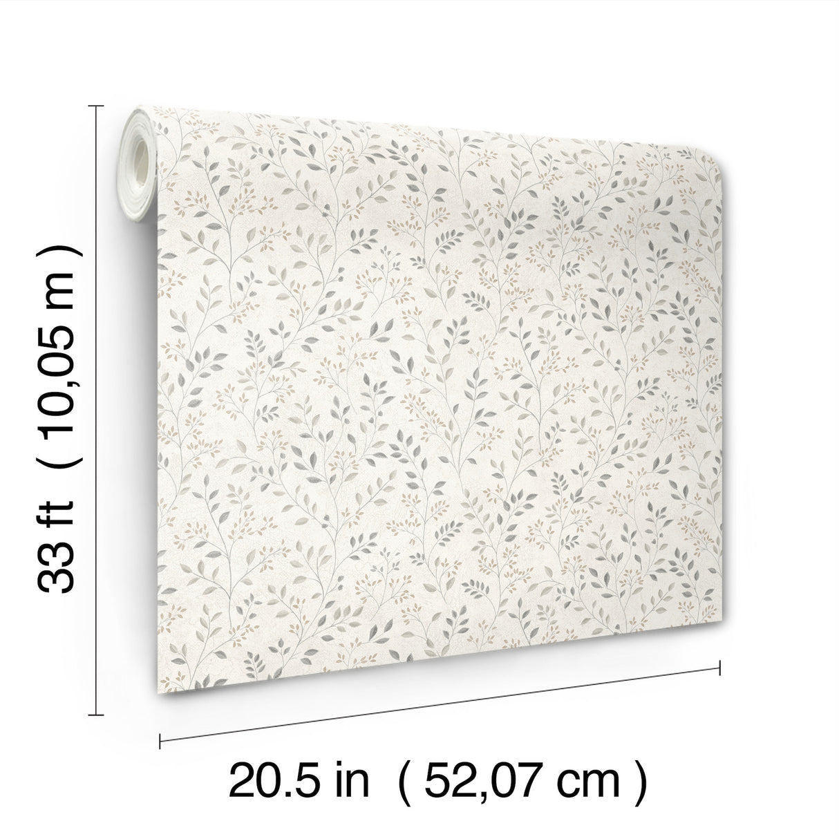 Chesapeake 4199-83739 Galena Grey Botanical Trail Wallpaper