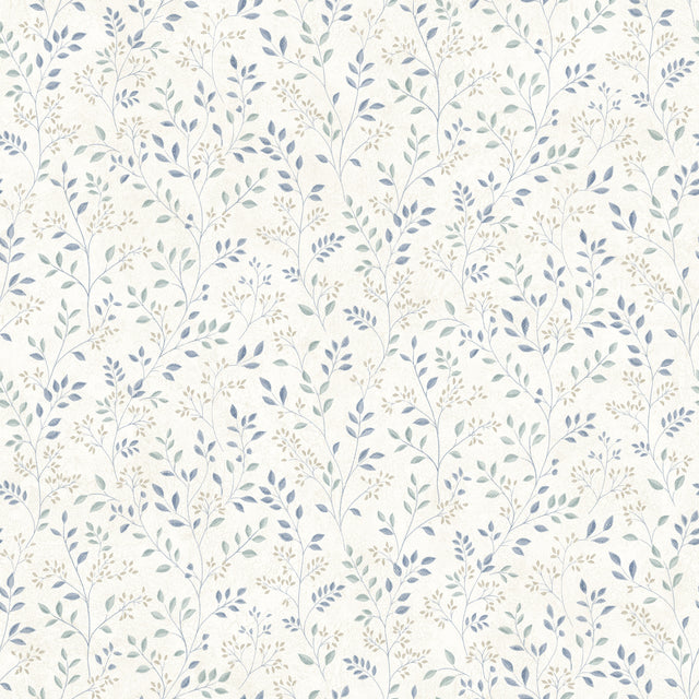 Chesapeake 4199-83742 Galena Blue Botanical Trail Wallpaper