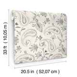 Chesapeake 4199-83745 Darlene Slate Jacobean Wallpaper