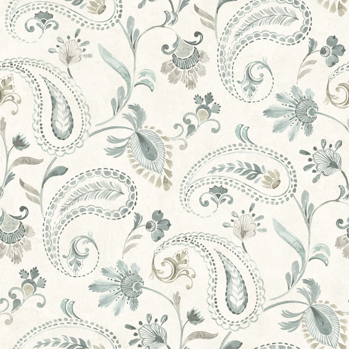 Chesapeake 4199-83746 Darlene Aqua Jacobean Wallpaper