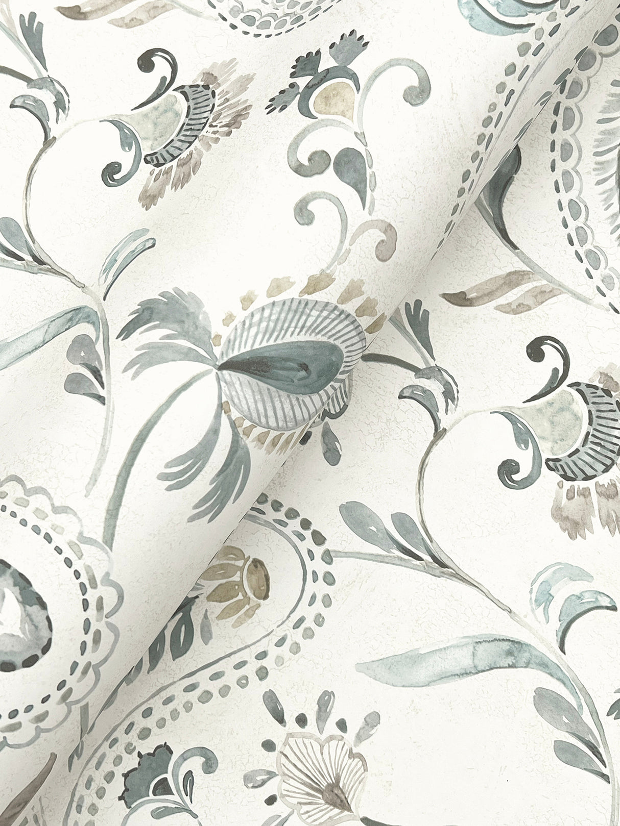 Chesapeake 4199-83746 Darlene Aqua Jacobean Wallpaper