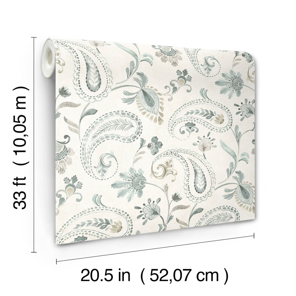Chesapeake 4199-83746 Darlene Aqua Jacobean Wallpaper