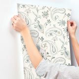 Chesapeake 4199-83746 Darlene Aqua Jacobean Wallpaper