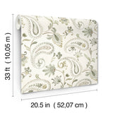 Chesapeake 4199-83747 Darlene Green Jacobean Wallpaper