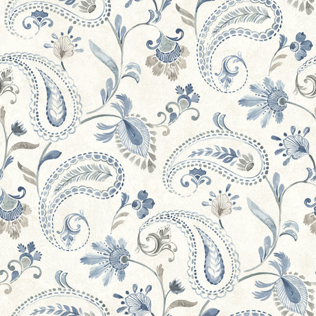 Chesapeake 4199-83748 Darlene Blue Jacobean Wallpaper