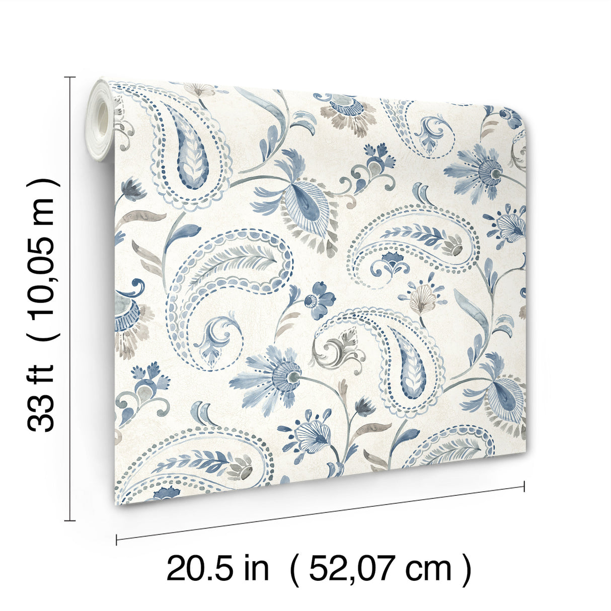 Chesapeake 4199-83748 Darlene Blue Jacobean Wallpaper