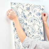 Chesapeake 4199-83748 Darlene Blue Jacobean Wallpaper