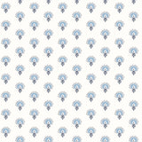 Chesapeake 4199-83751 Hilda Blue Floral Medallion Wallpaper