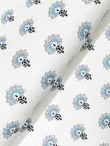 Chesapeake 4199-83751 Hilda Blue Floral Medallion Wallpaper